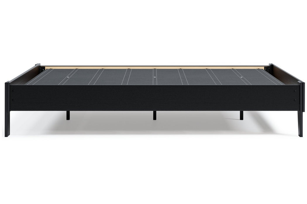 Flannia Black Queen Platform Bed - EB3392-113 - Gate Furniture
