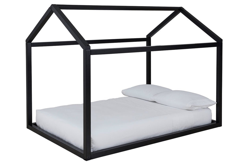 Flannibrook Black Full House Bed Frame - B082-162 - Gate Furniture