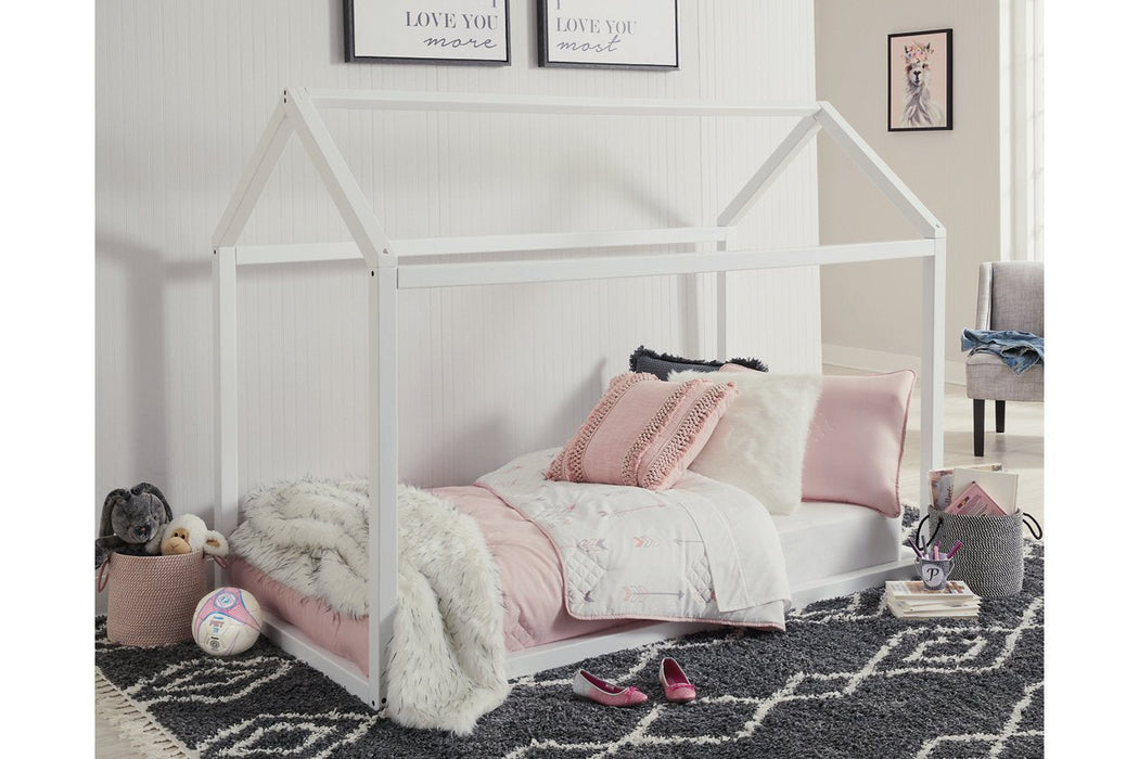 Flannibrook White Twin House Bed Frame - B082-261 - Gate Furniture