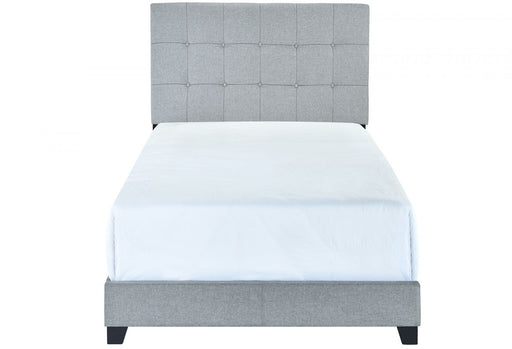 Florence Gray Upholstered Twin Bed - 5270GY-T - Gate Furniture