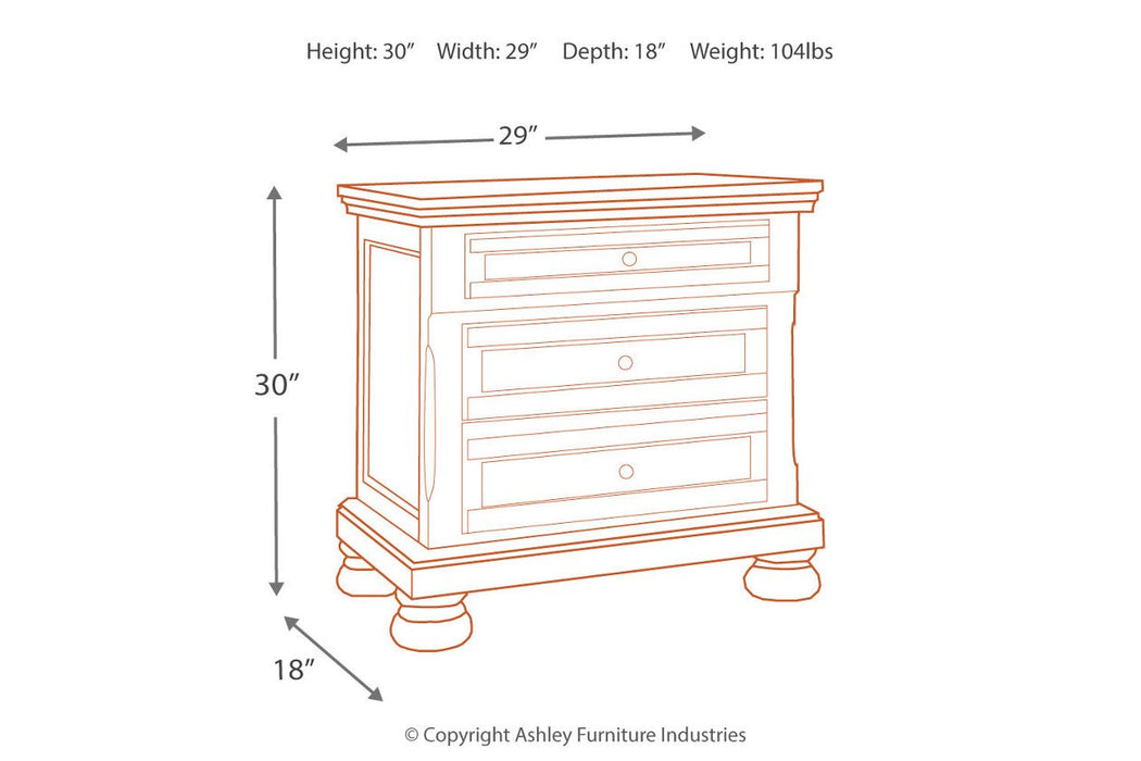 Flynnter Medium Brown Nightstand - B719-92 - Gate Furniture