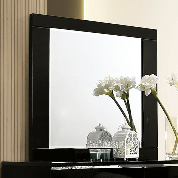 ERLACH Black/Chrome Bedroom Set