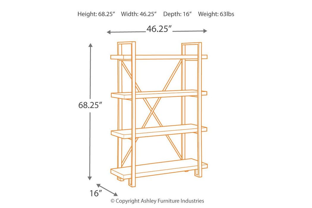 Forestmin Brown/Black Bookcase - A4000045 - Gate Furniture