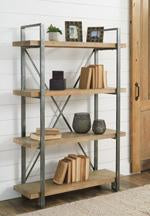 Forestmin Brown/Black Bookcase - A4000045 - Gate Furniture