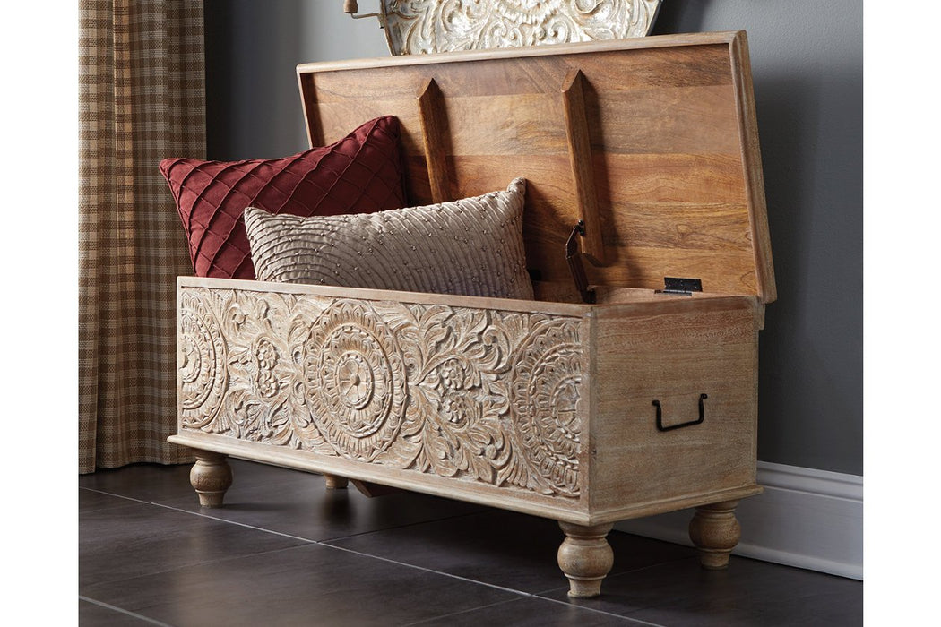 Fossil Ridge Beige Storage Bench - A4000039 - Gate Furniture