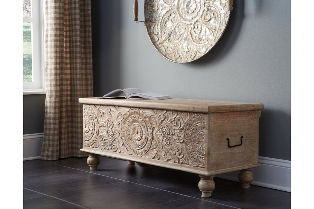 Fossil Ridge Beige Storage Bench - A4000039 - Gate Furniture