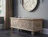 Fossil Ridge Beige Storage Bench - A4000039 - Gate Furniture