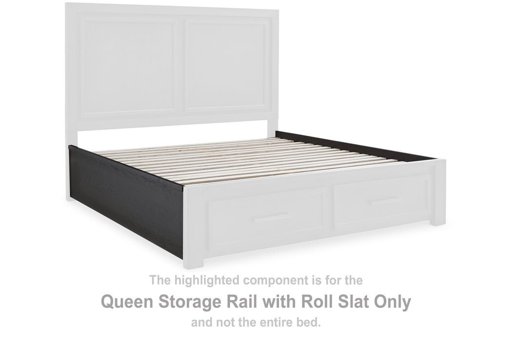 Foyland Queen Storage Rail with Roll Slat - B989-96 - In Stock Furniture