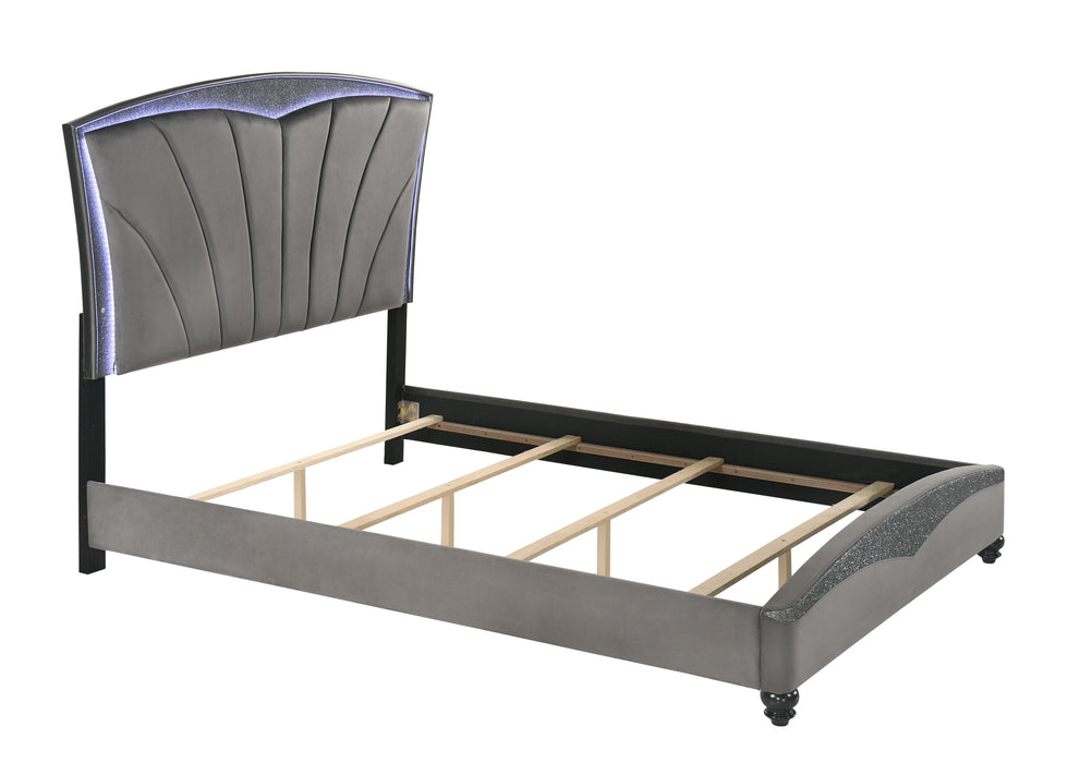 Frampton Gray LED Platform Bedroom Set - Gate Furniture