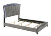 Frampton Gray Queen LED Platform Bed - Gate Furniture