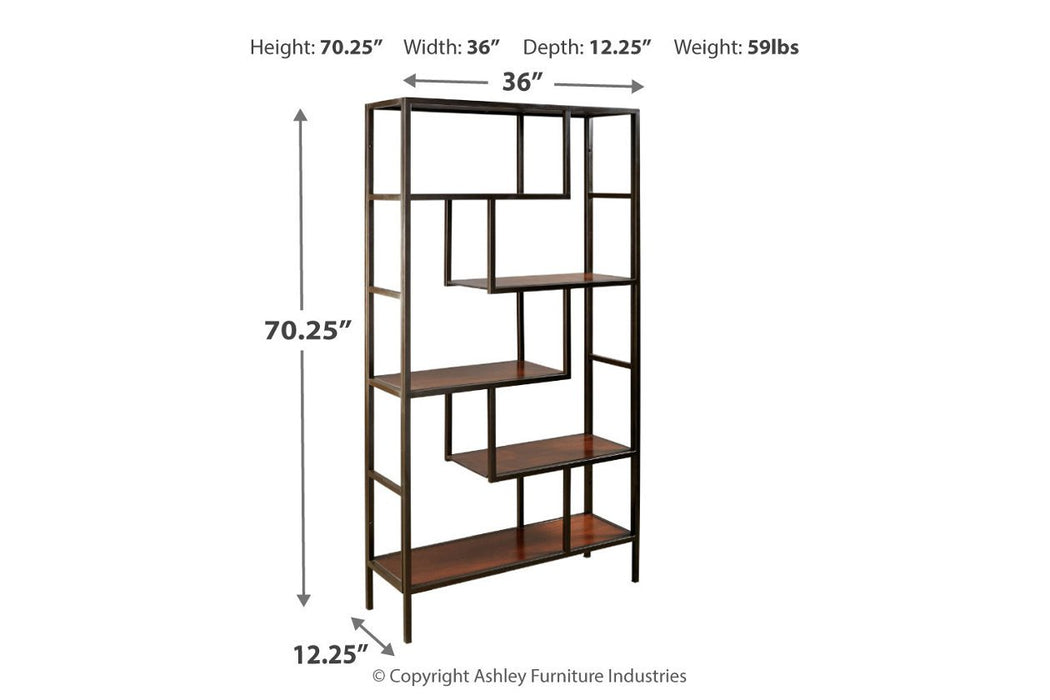 Frankwell Brown/Black Bookcase - A4000021 - Gate Furniture