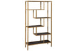 Frankwell Gold Finish Bookcase - A4000286 - Gate Furniture
