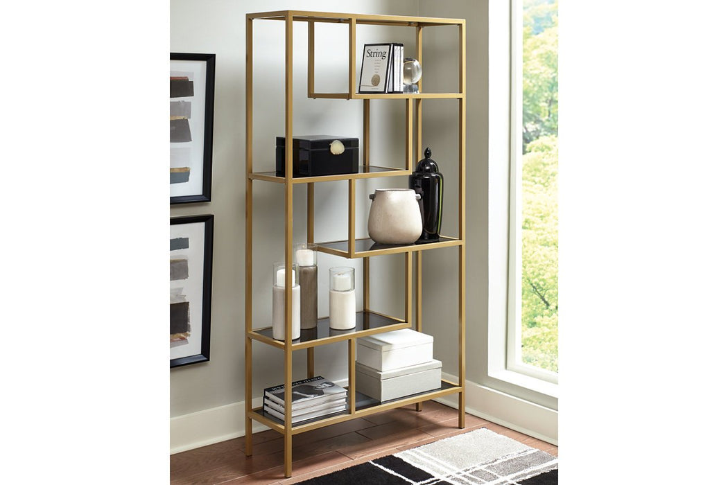 Frankwell Gold Finish Bookcase - A4000286 - Gate Furniture