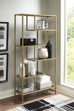 Frankwell Gold Finish Bookcase - A4000286 - Gate Furniture