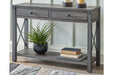 Freedan Grayish Brown Sofa/Console Table - T175-4 - Gate Furniture