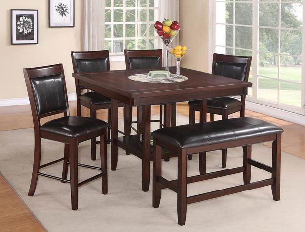 Fulton Dark Brown Counter Height Bench - 2727-BENCH-V - Gate Furniture