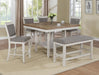 Fulton White Counter Height Bench - 2727WH-BENCH - Gate Furniture
