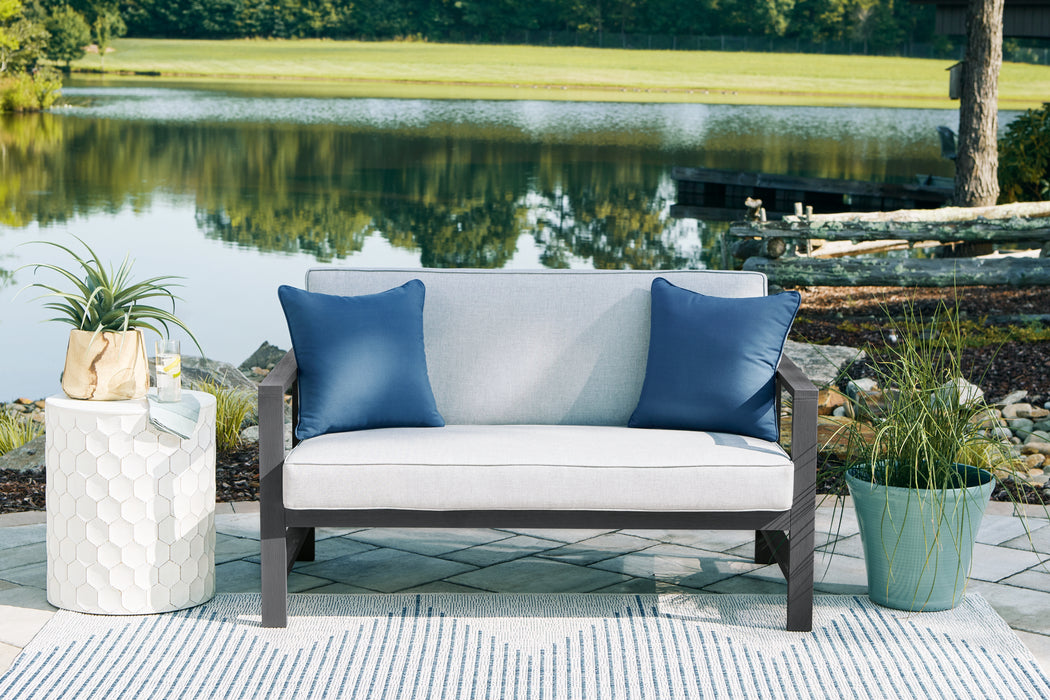 Fynnegan Outdoor Loveseat with Table (Set of 2) - P349-034 - In Stock Furniture
