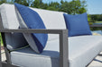 Fynnegan Outdoor Loveseat with Table (Set of 2) - P349-034 - In Stock Furniture