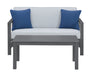 Fynnegan Outdoor Loveseat with Table (Set of 2) - P349-034 - In Stock Furniture