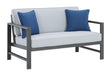 Fynnegan Outdoor Loveseat with Table (Set of 2) - P349-034 - In Stock Furniture