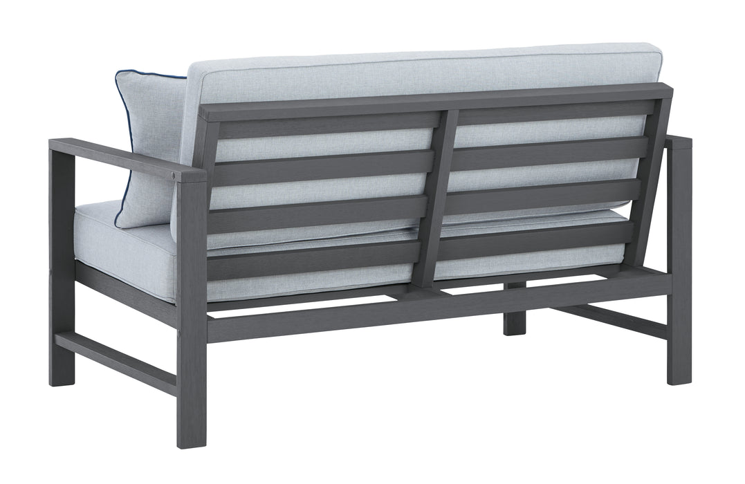 Fynnegan Outdoor Loveseat with Table (Set of 2) - P349-034 - In Stock Furniture