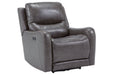 Galahad Smoke Power Recliner - 6610306 - Gate Furniture