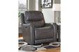 Galahad Smoke Power Recliner - 6610306 - Gate Furniture