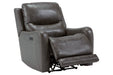 Galahad Smoke Power Recliner - 6610306 - Gate Furniture