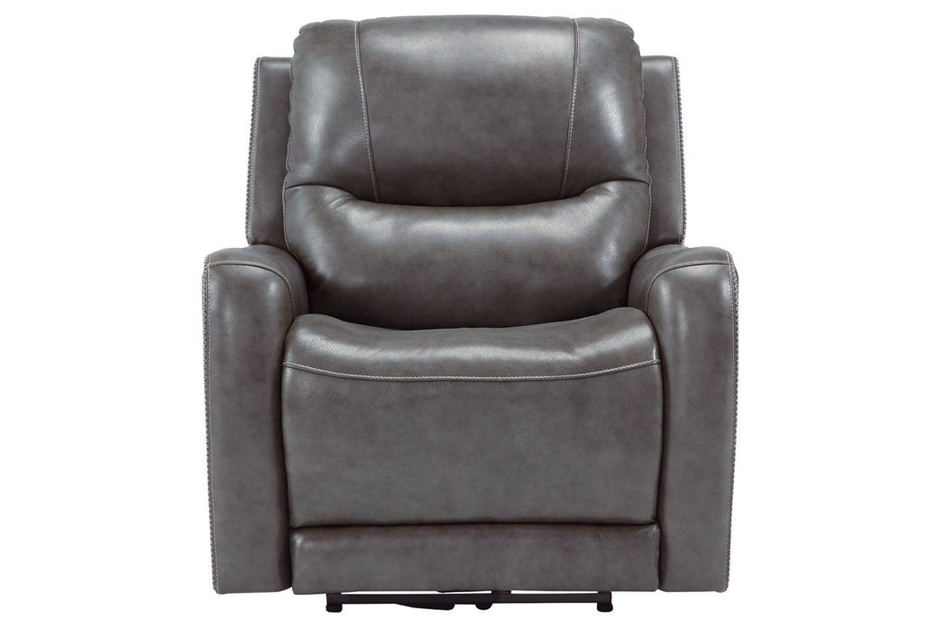 Galahad Smoke Power Recliner - 6610306 - Gate Furniture