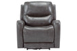 Galahad Smoke Power Recliner - 6610306 - Gate Furniture
