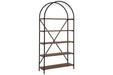 Galtbury Brown/Black Bookcase - A4000325 - Gate Furniture