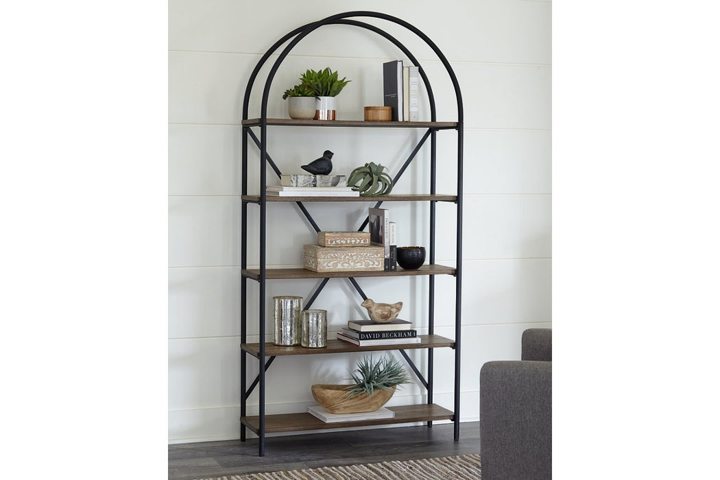 Galtbury Brown/Black Bookcase - A4000325 - Gate Furniture