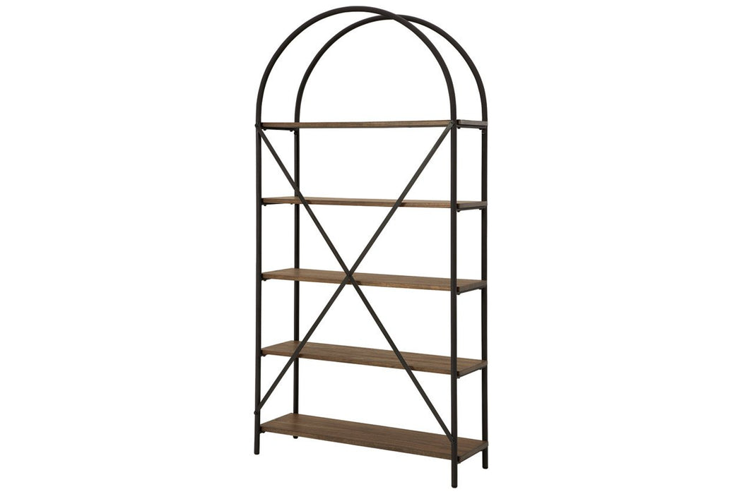 Galtbury Brown/Black Bookcase - A4000325 - Gate Furniture