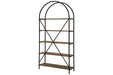 Galtbury Brown/Black Bookcase - A4000325 - Gate Furniture