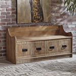 Garrettville Brown Storage Bench - A4000093 - Gate Furniture