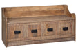 Garrettville Brown Storage Bench - A4000093 - Gate Furniture