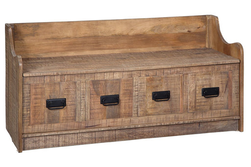 Garrettville Brown Storage Bench - A4000093 - Gate Furniture