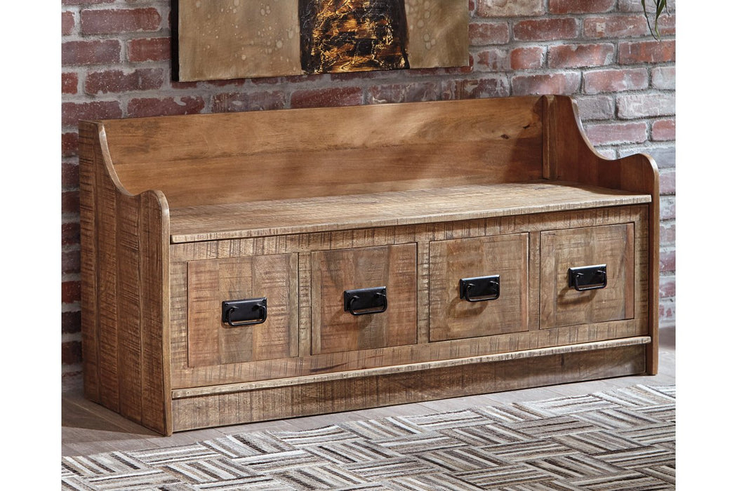 Garrettville Brown Storage Bench - A4000093 - Gate Furniture