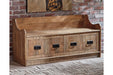 Garrettville Brown Storage Bench - A4000093 - Gate Furniture