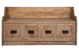 Garrettville Brown Storage Bench - A4000093 - Gate Furniture