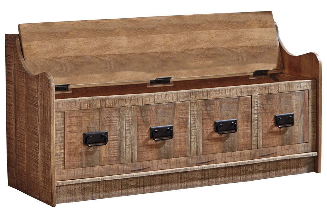 Garrettville Brown Storage Bench - A4000093 - Gate Furniture