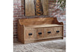 Garrettville Brown Storage Bench - A4000093 - Gate Furniture