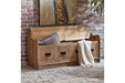 Garrettville Brown Storage Bench - A4000093 - Gate Furniture