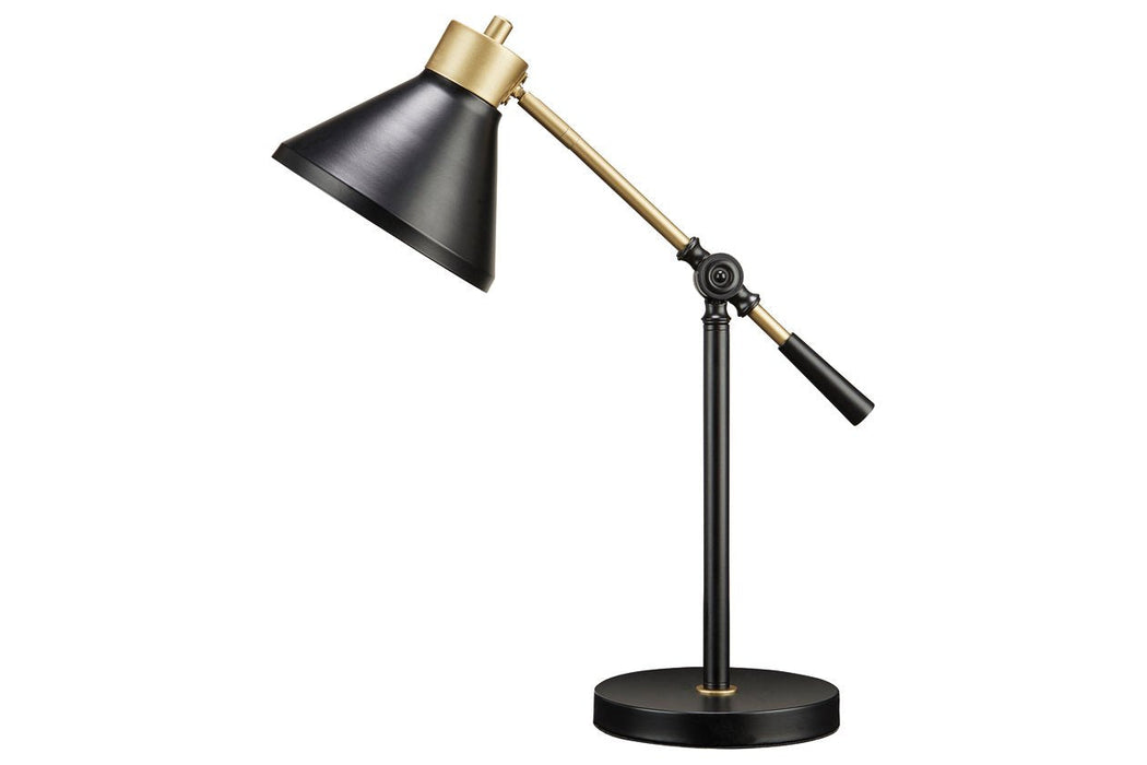 Garville Black/Gold Finish Desk Lamp - L734342 - Gate Furniture