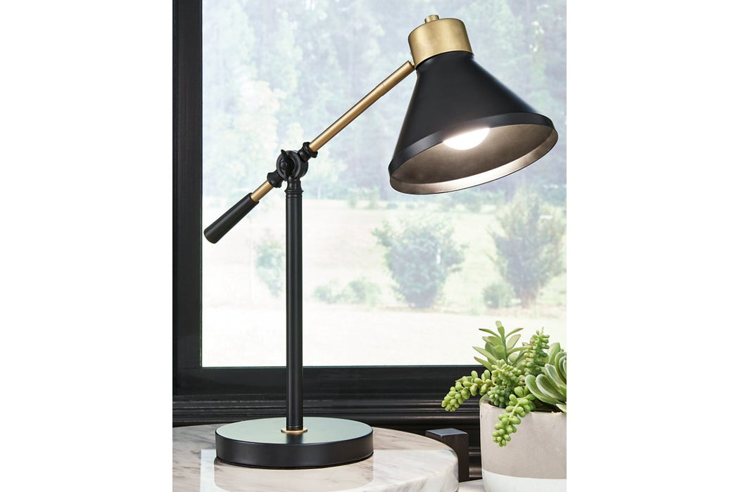 Garville Black/Gold Finish Desk Lamp - L734342 - Gate Furniture