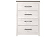 Gerridan White/Gray Chest of Drawers - B1190-44 - Gate Furniture