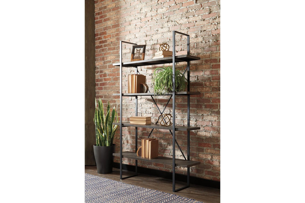 Gilesgrove Black/Gray Bookcase - A4000017 - Gate Furniture