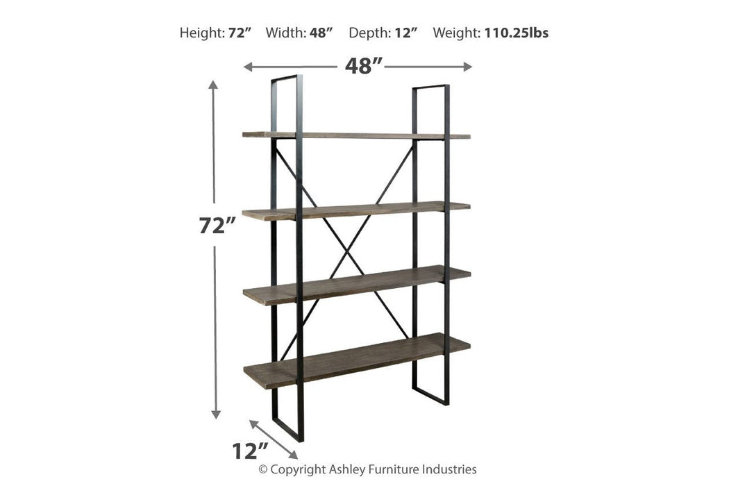 Gilesgrove Black/Gray Bookcase - A4000017 - Gate Furniture