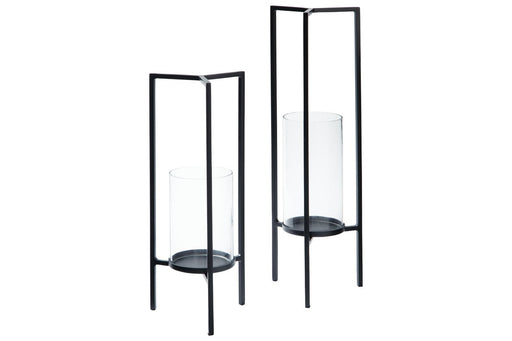 Ginette Black Candle Holder (Set of 2) - A2000463 - Gate Furniture